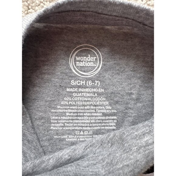 Wonder Nation Boys Gray Snoopy Joe Cool Heart Graphic T-Shirt Size S (6-7) 60% C - Picture 4 of 6